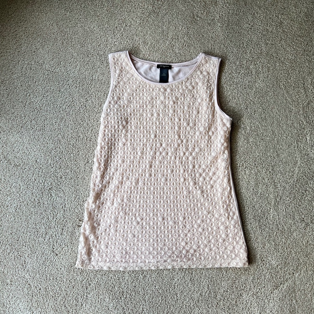 Ann Taylor Neutral Pink/Peach Dress Tank Size XS
